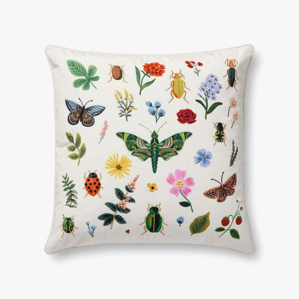 Rifle Paper Co. x Loloi Pillows PRP0057 White / Multi