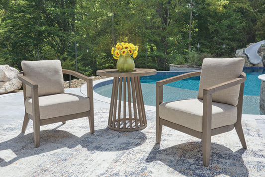 Sunset Lake Chairs w/CUSH/Table Set (3/CN)