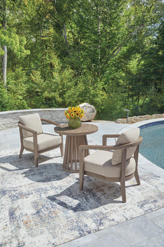 Sunset Lake Chairs w/CUSH/Table Set (3/CN)