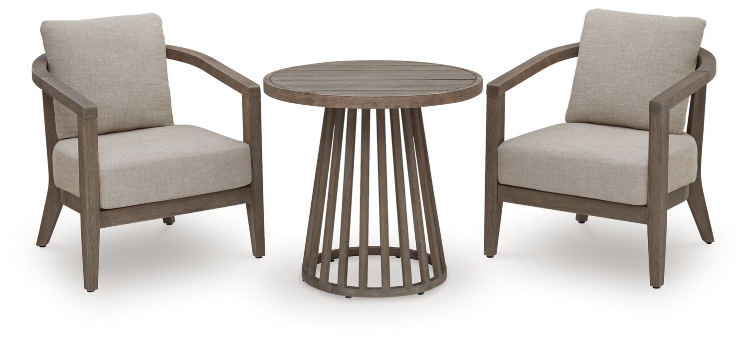 Sunset Lake Chairs w/CUSH/Table Set (3/CN)