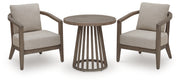 Sunset Lake Chairs w/CUSH/Table Set (3/CN)