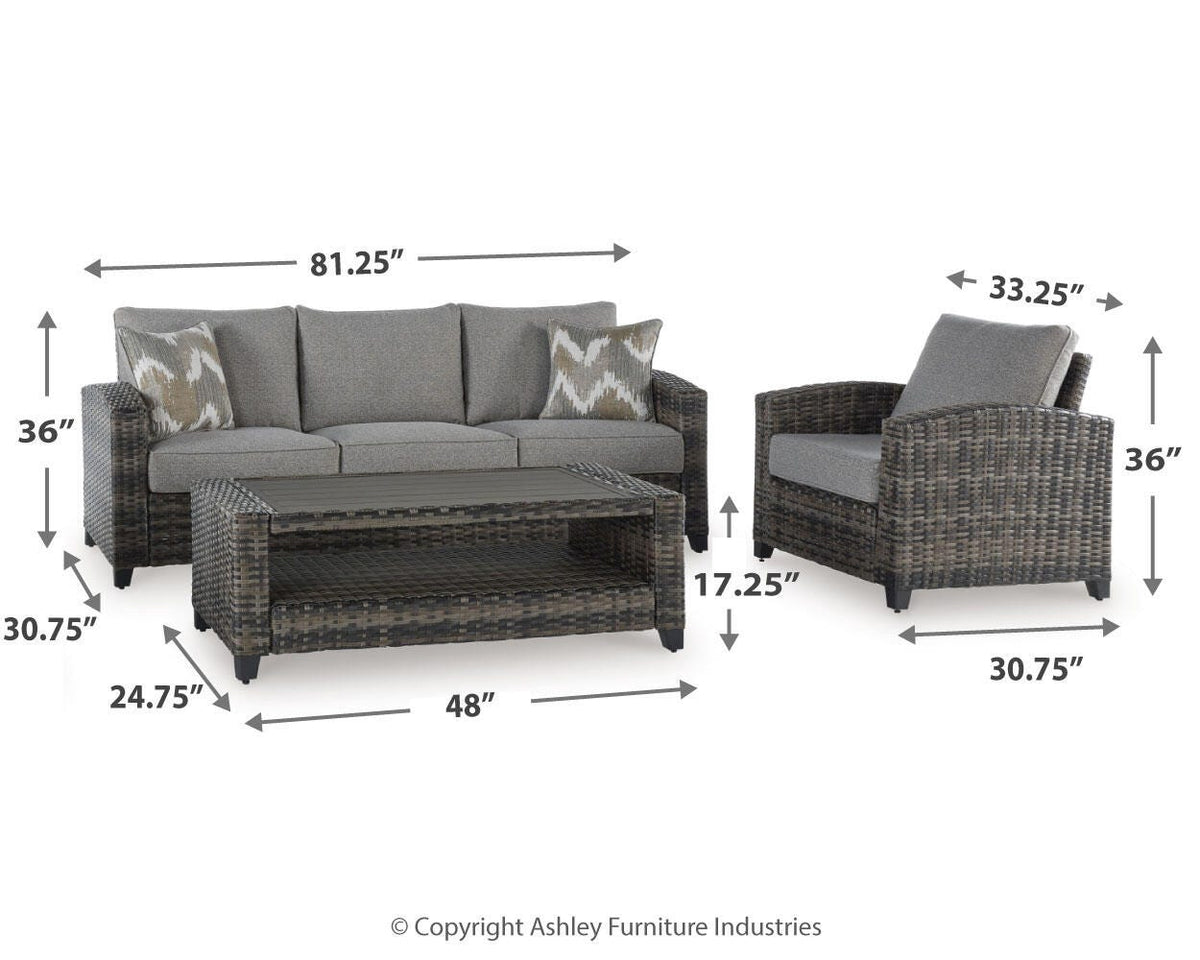 Oasis Court Sofa/Chairs/Table Set (4/CN)