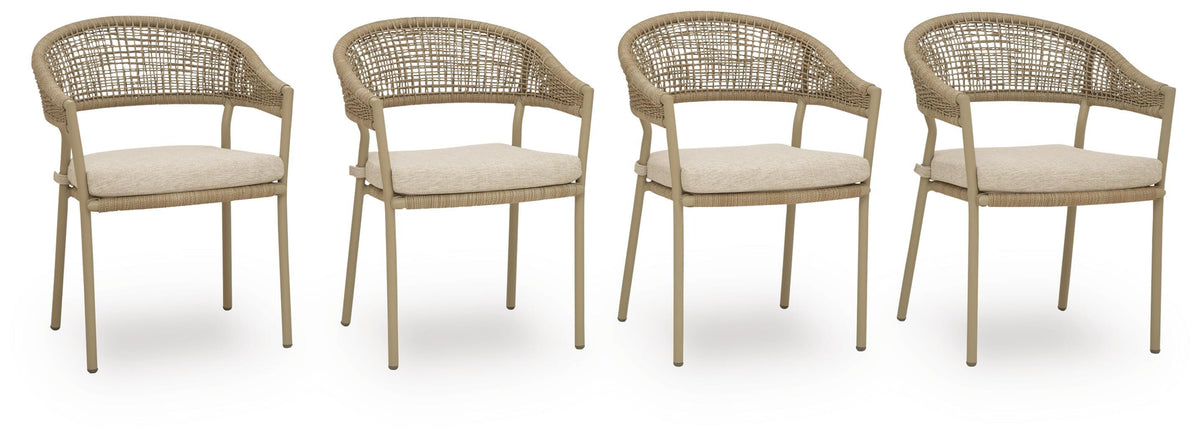 Ocean Park Arm Chair With Cushion (4/CN)