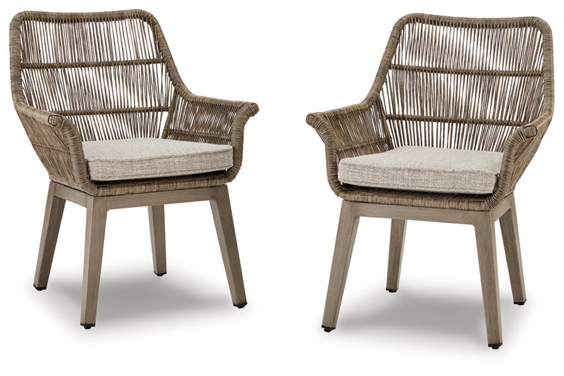 Beach Front Arm Chair With Cushion (Set of 2)