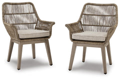 Beach Front Arm Chair With Cushion (Set of 2)