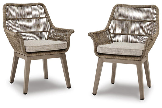 Beach Front Arm Chair With Cushion (Set of 2)