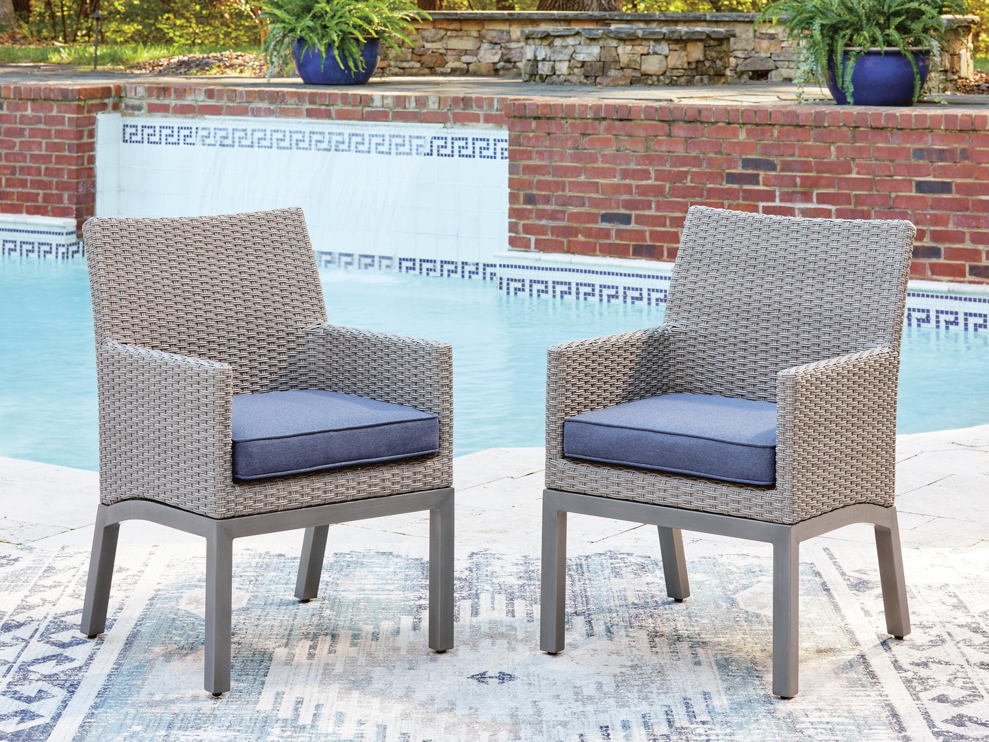 Dillon Beach Arm Chair With Cushion (Set of 2)