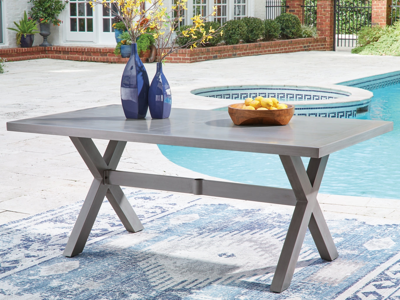Dillon Beach RECT Dining Table w/UMB OPT