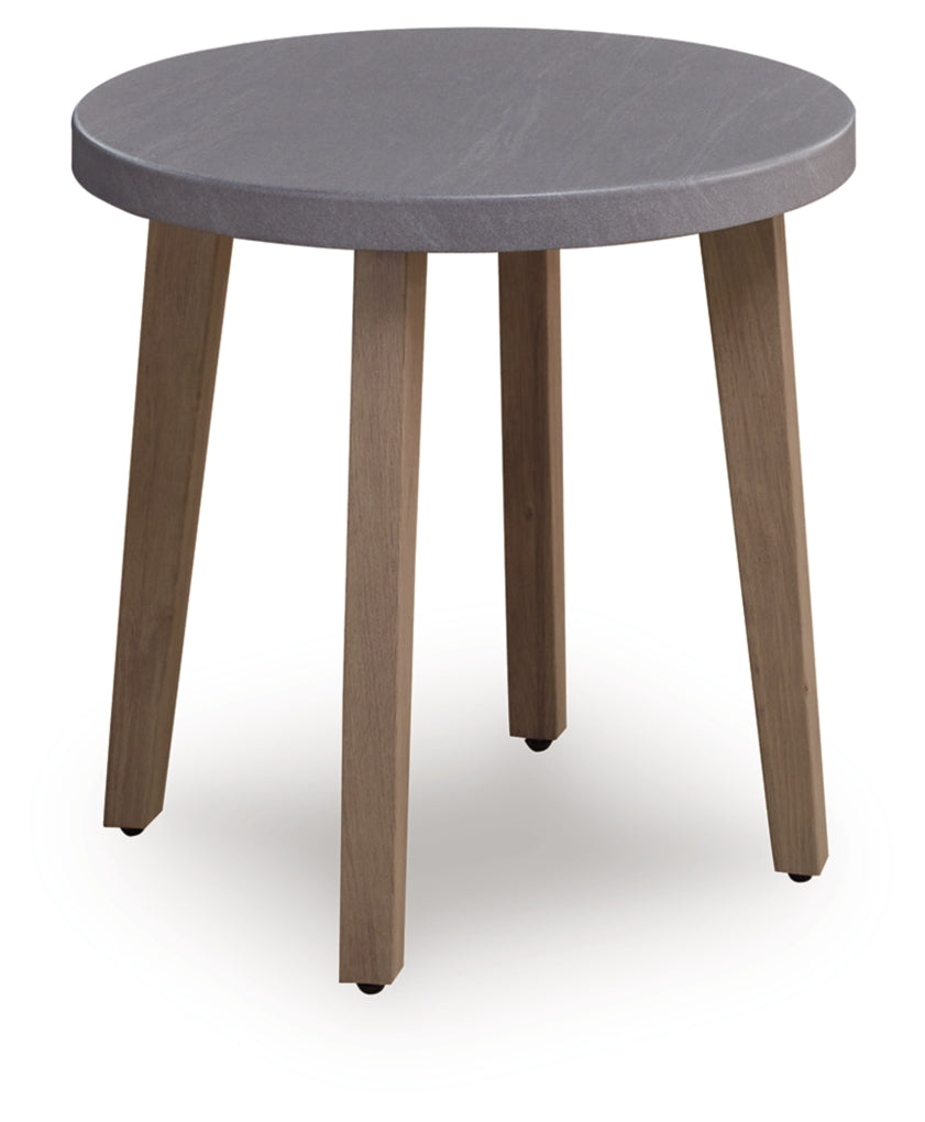 Francis Beach Round End Table
