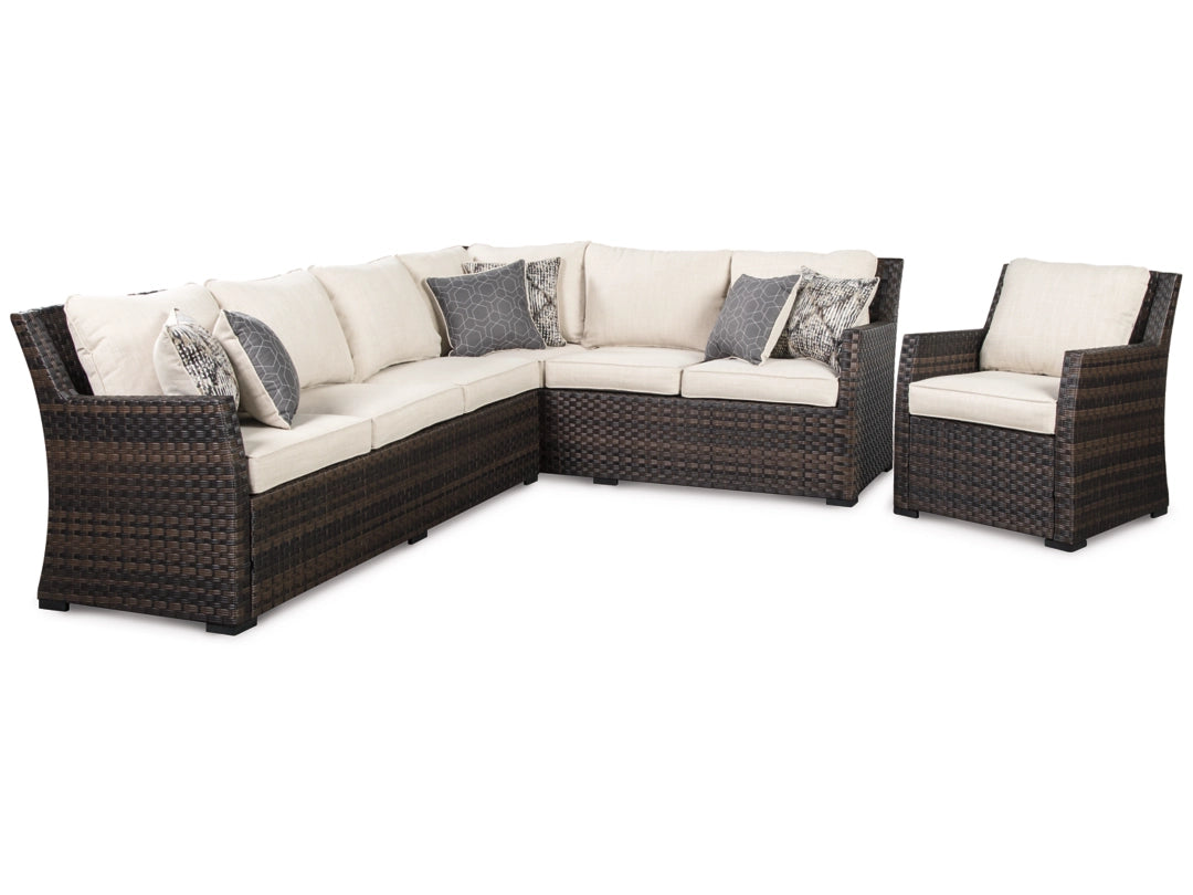 Sofá seccional/silla Easy Isle de 3 piezas con cojín