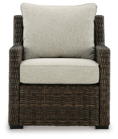 Brook Ranch Outdoor Sofa Sectional, Bench, Lounge Chair and Table