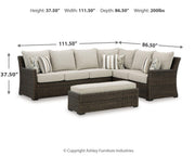Brook Ranch Sofa SEC/Bench w/CUSH (3/CN)