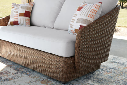 Cardiff Beach Love/Swivel Chairs Set (3/CN)