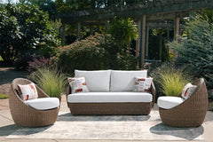 Cardiff Beach Loveseat & Swivel Chairs Set (3/CN)