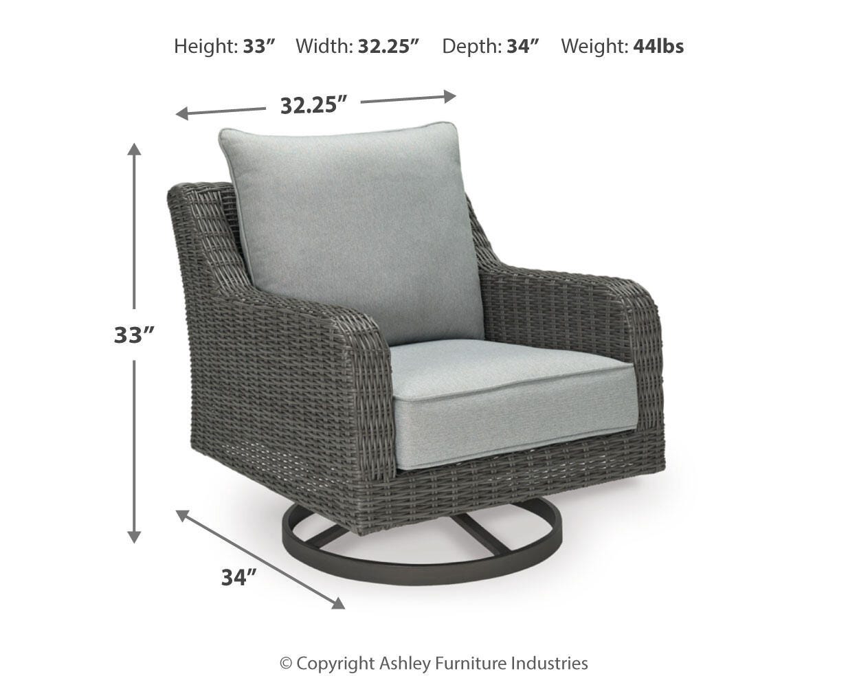 Elite Park Swivel Lounge w/ Cushion