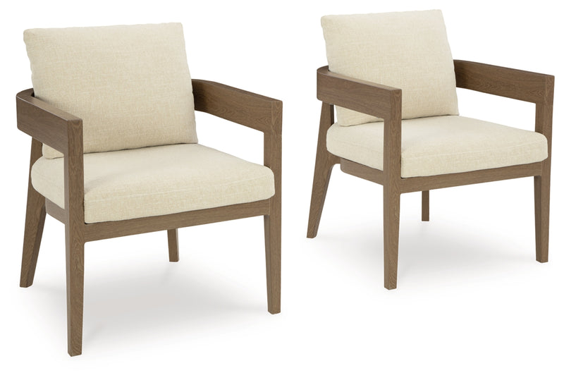 Serene Bay Arm Chair With Cushion (Set of 2)