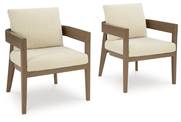 Serene Bay Arm Chair With Cushion (Set of 2)