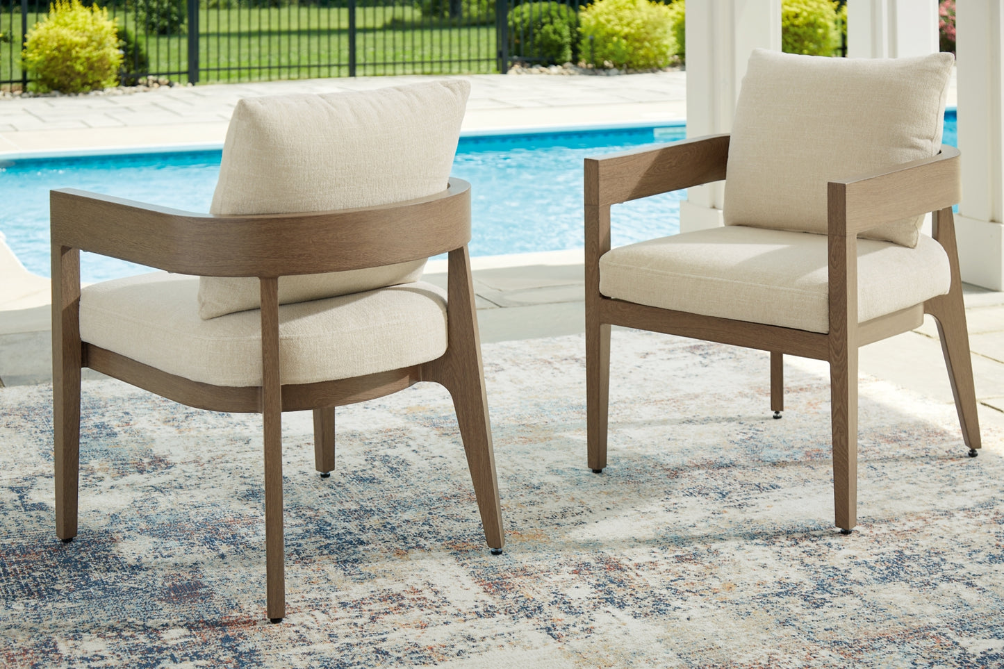 Serene Bay Arm Chair With Cushion (Set of 2)