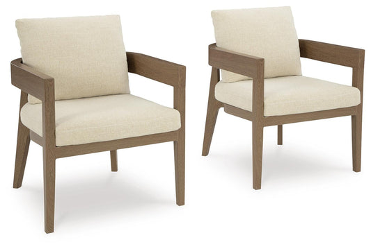 Serene Bay Arm Chair With Cushion (Set of 2)