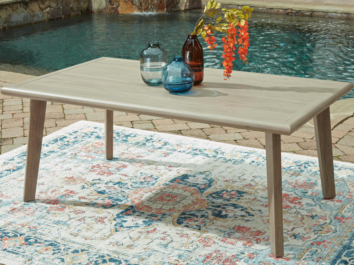Carisbo RECT Dining Table w/UMB OPT