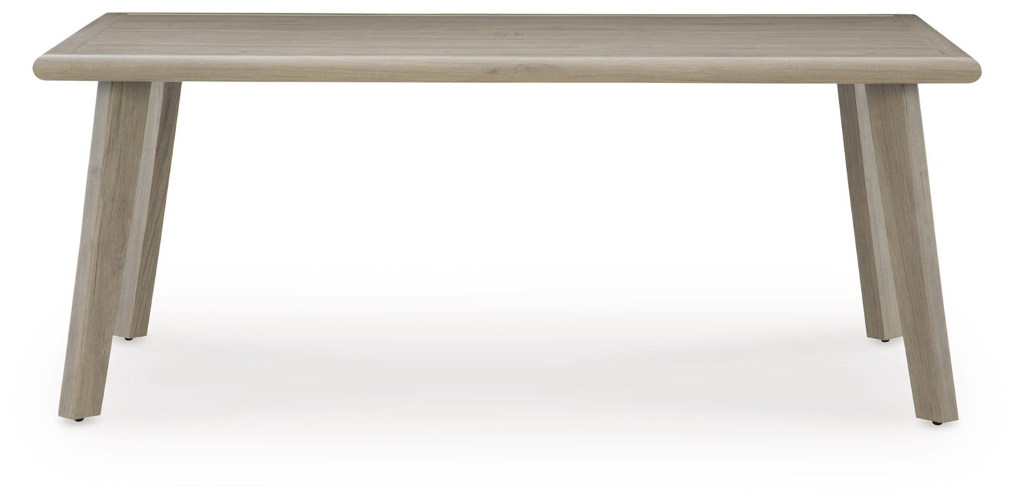 Carisbo RECT Dining Table w/UMB OPT