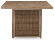 Walton Bridge Square Bar Table w/Fire Pit