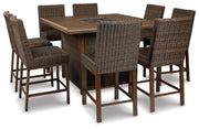 Paradise Trail Square Bar Table w/Fire Pit