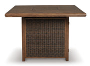 Paradise Trail Square Bar Table w/Fire Pit