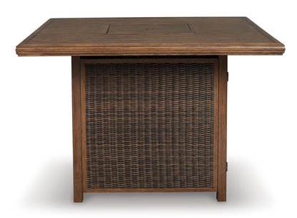 Paradise Trail Square Bar Table w/Fire Pit