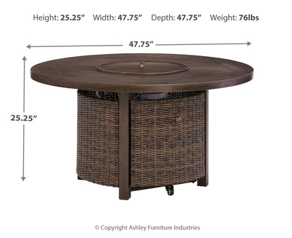 Paradise Trail Round Fire Pit Table