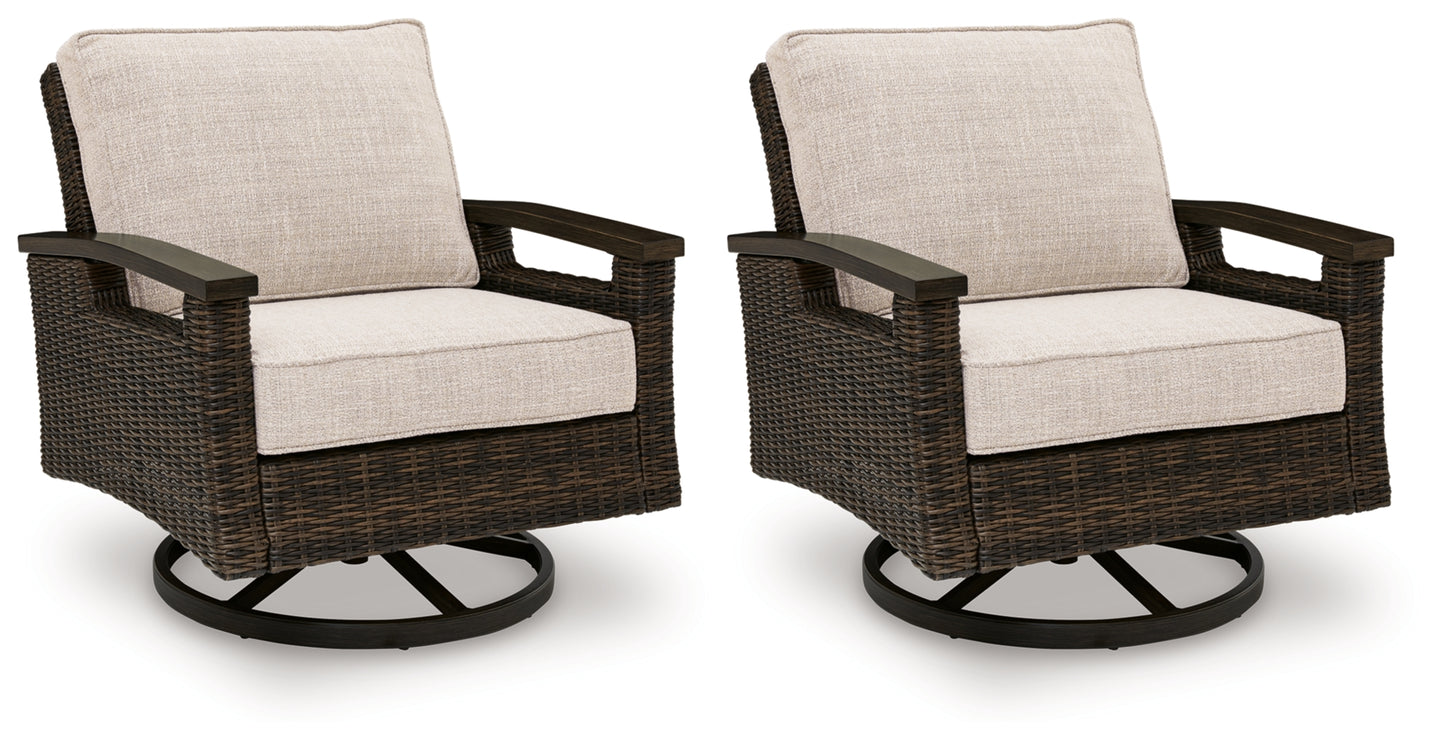 Drakes Beach Swivel Lounge Chair (2/CN)