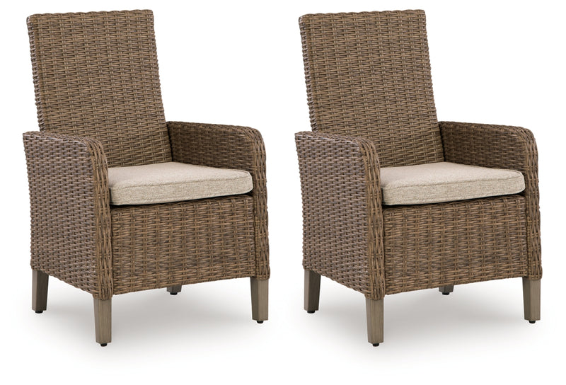 Revare Beach Arm Chair With Cushion (Set of 2)
