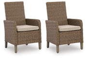 Revare Beach Arm Chair With Cushion (Set of 2)