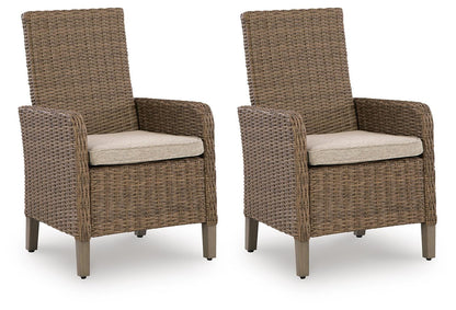 Revare Beach Arm Chair With Cushion (Set of 2)