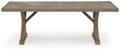 Revare Beach RECT Dining Table w/UMB OPT