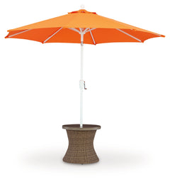 Revare Beach Round End Table w/UMB OPT