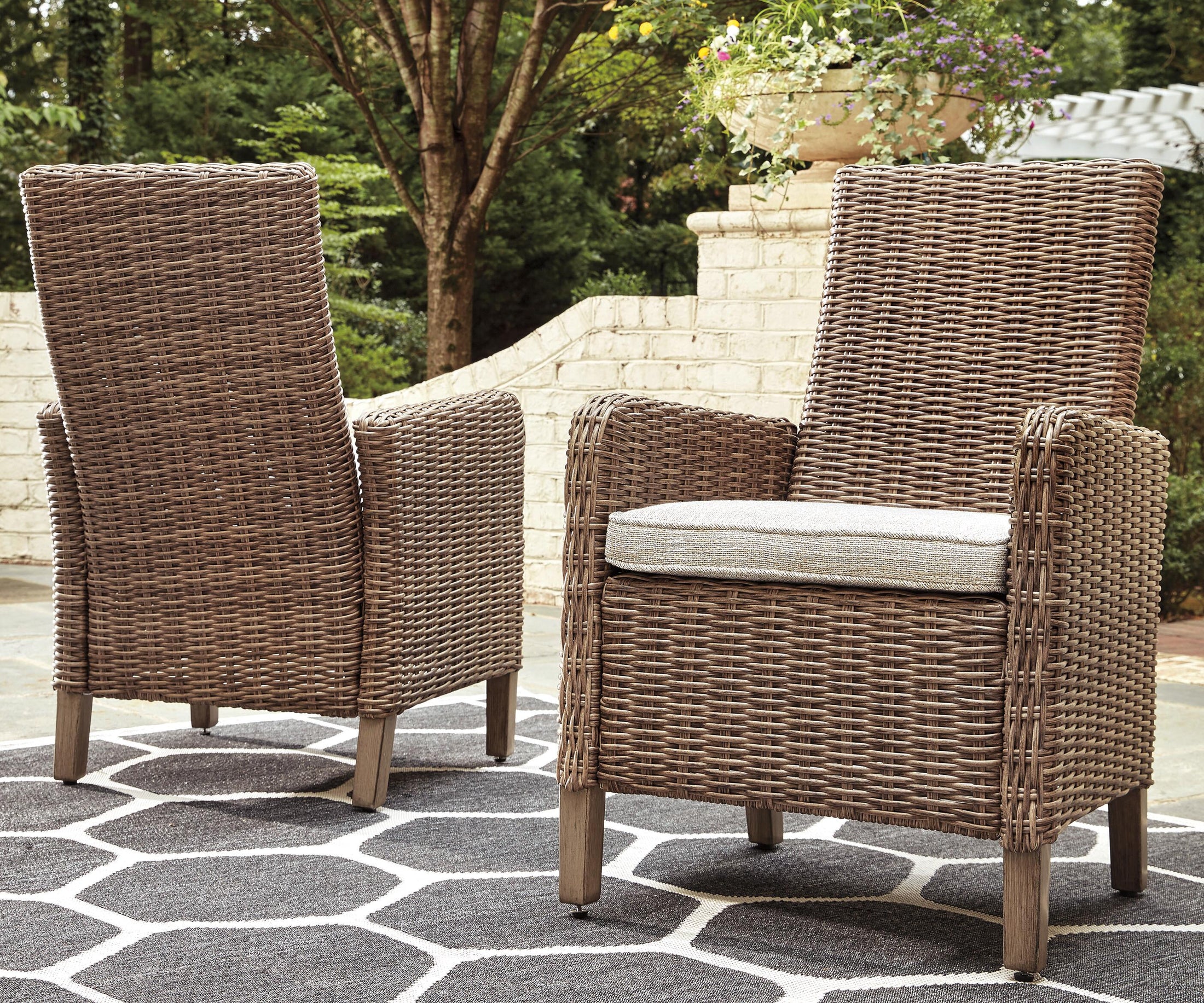 Beachcroft Outdoor Arm Chair With Cushion (Set of 2)