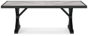 Beachcroft RECT Dining Table w/UMB OPT
