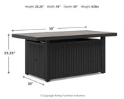 Beachcroft Rectangular Fire Pit Table