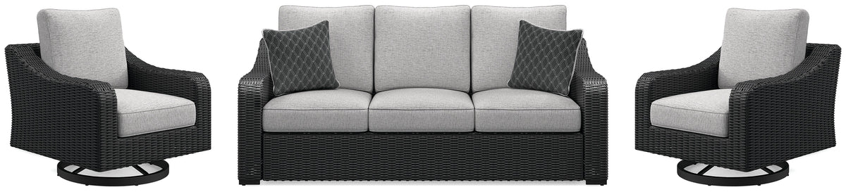 Beachcroft Outdoor Sofa and 2 Lounge Chairs