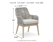 Seton Creek Arm Chair With Cushion (Set of 2)