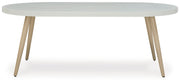 Seton Creek Oval Dining Table w/UMB OPT