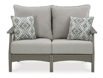 Visola Outdoor Loveseat, 2 Lounge Chairs and Coffee Table
