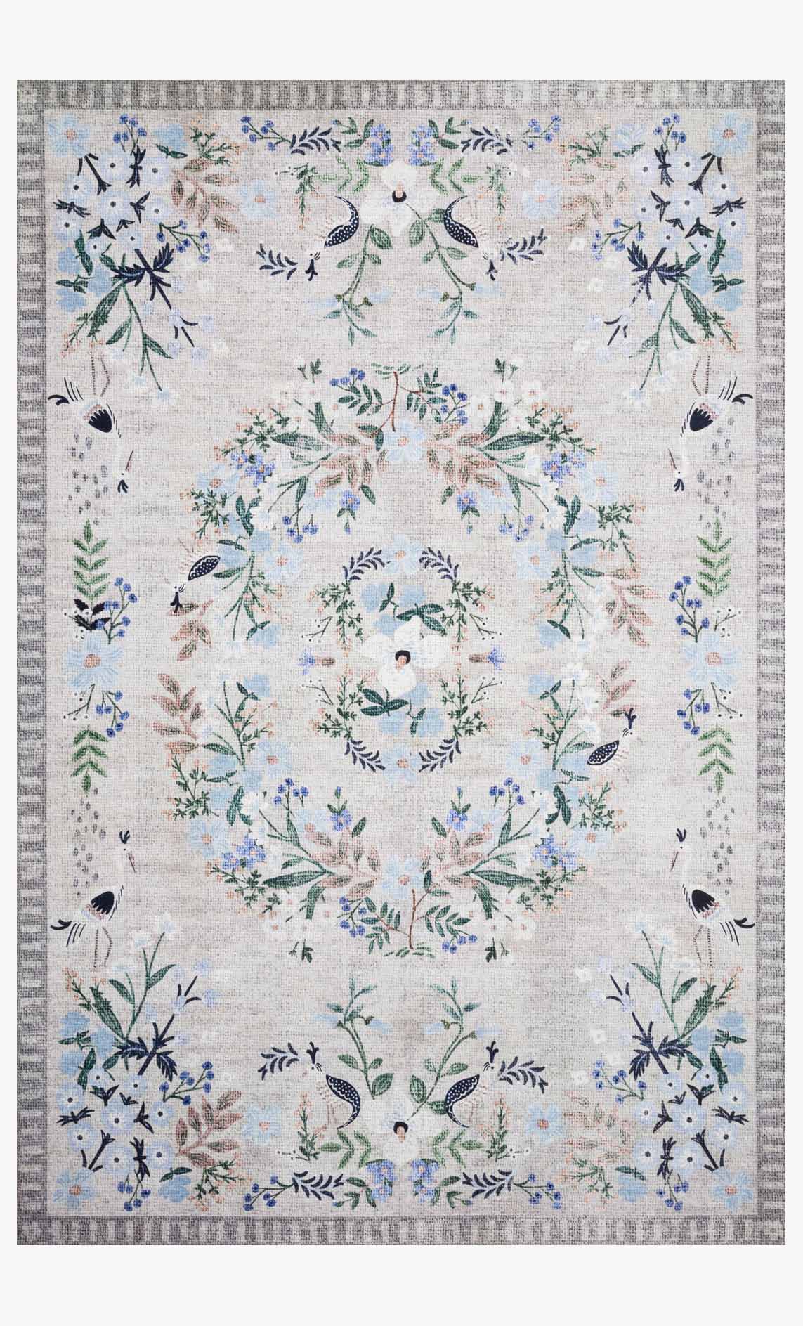 Rifle Paper Co. x Loloi Palais PAL-03 Stone / Grey