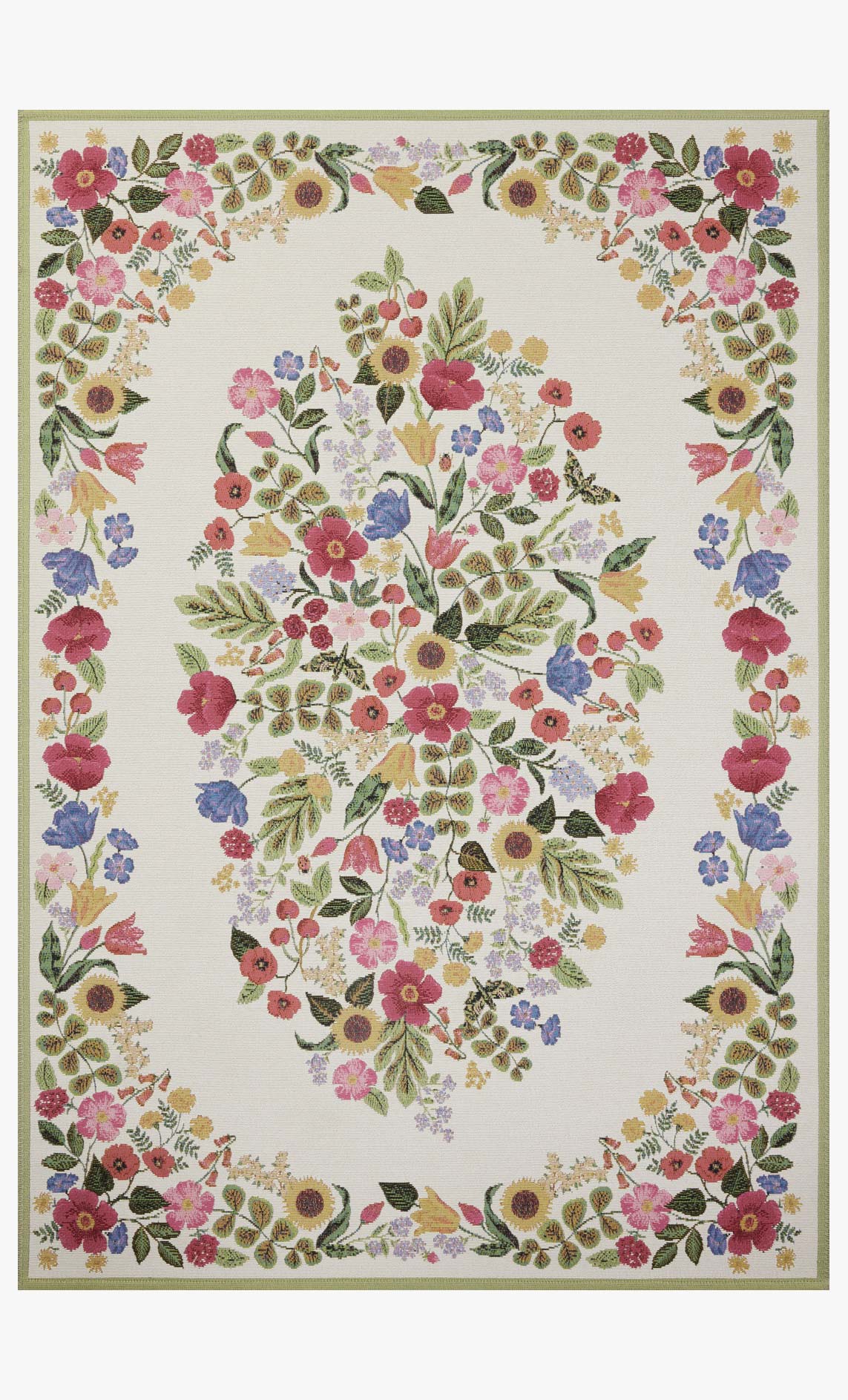 Rifle Paper Co. x Loloi Perennial PRN-01 Cream