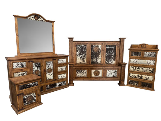 Oasis Cowhide Bedroom Set