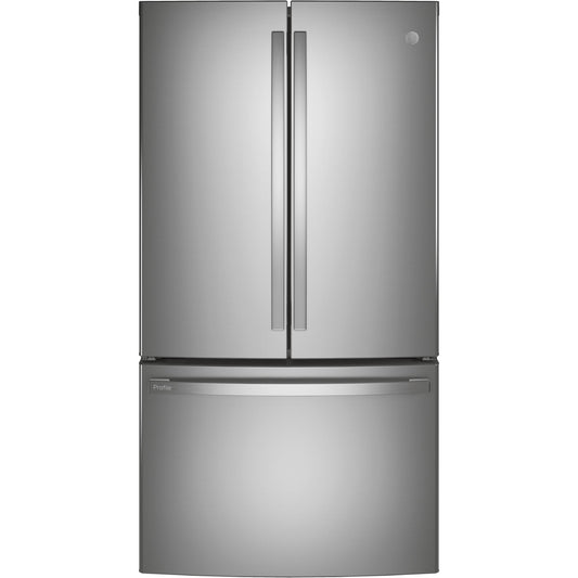 GE Profile 36-inch, 23.1 cu. ft. Counter-Depth French 3-Door Refrigerator with Interior Ice Maker PWE23KYNFS IMAGE 1