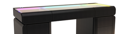 SlayStation® Palazzo Faux Leather Premium Vanity Table w/ RGB Light + Vanity Mirror Bundle