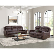 Panther 2PC Living Room Set in Neono Brown-Sofa & Loveseat