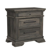 Park Ridge King Sleigh Storage 4PC Bedroom Set with 2 Nightstands & Dresser in Charcoal